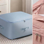 Duvet Storage Bag Premium Nylon Space-Saving Compression with Reinforced Handles Gray Oat Pink Blue