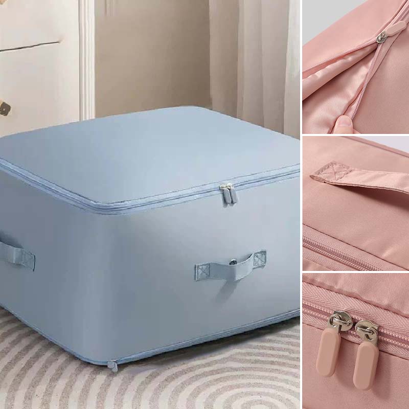 Duvet Storage Bag Premium Nylon Space-Saving Compression with Reinforced Handles Gray Oat Pink Blue