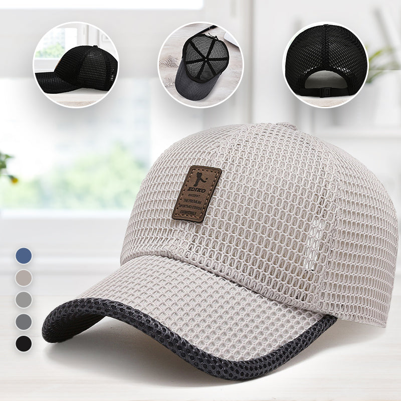 Summer Outdoor Baseball Cap Breathable Mesh Adjustable Quick-Dry Lightweight UV Protection