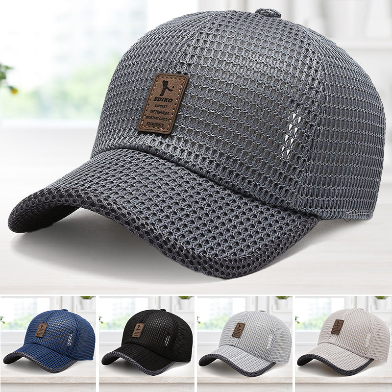 Summer Outdoor Baseball Cap Breathable Mesh Adjustable Quick-Dry Lightweight UV Protection