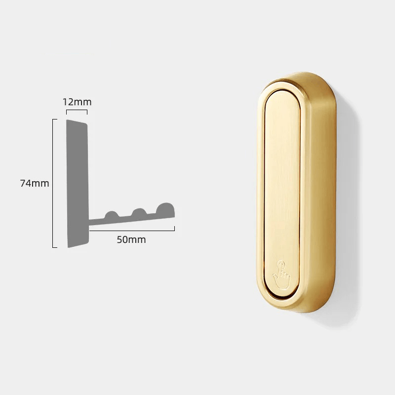 Harrow Folding Wall Hooks Full Metal Minimalist Space-Saving Coat and Bag Hangers