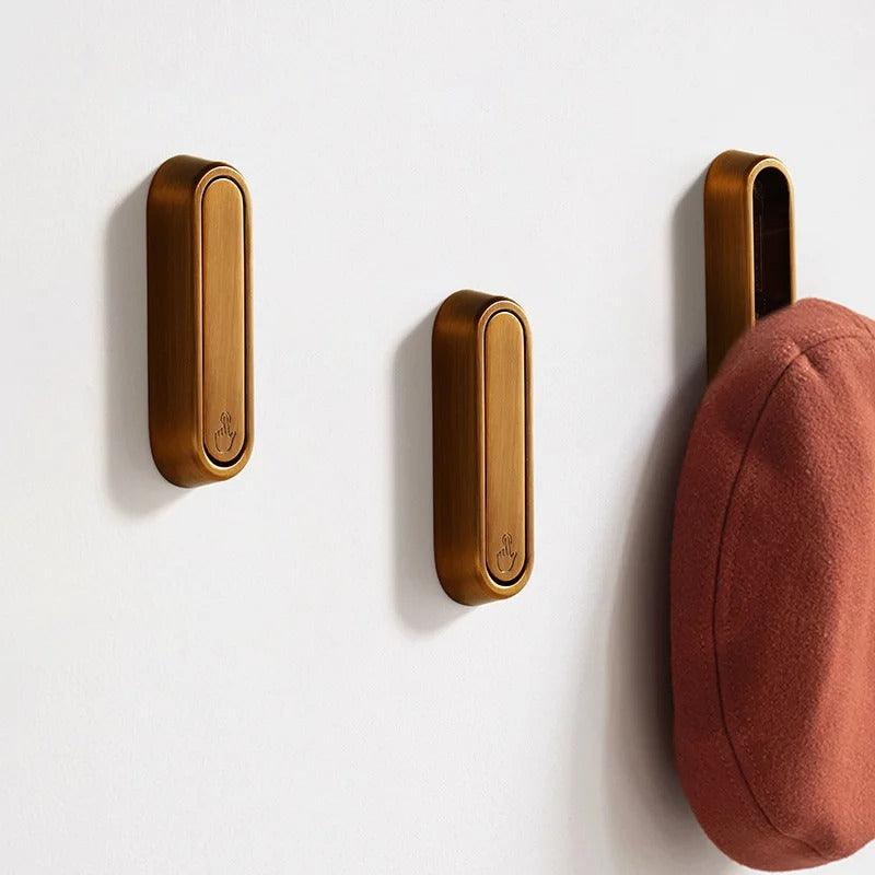 Harrow Folding Wall Hooks Full Metal Minimalist Space-Saving Coat and Bag Hangers