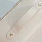 GlamourBox Large Capacity Waterproof PU Leather Cosmetic Bag with Handle