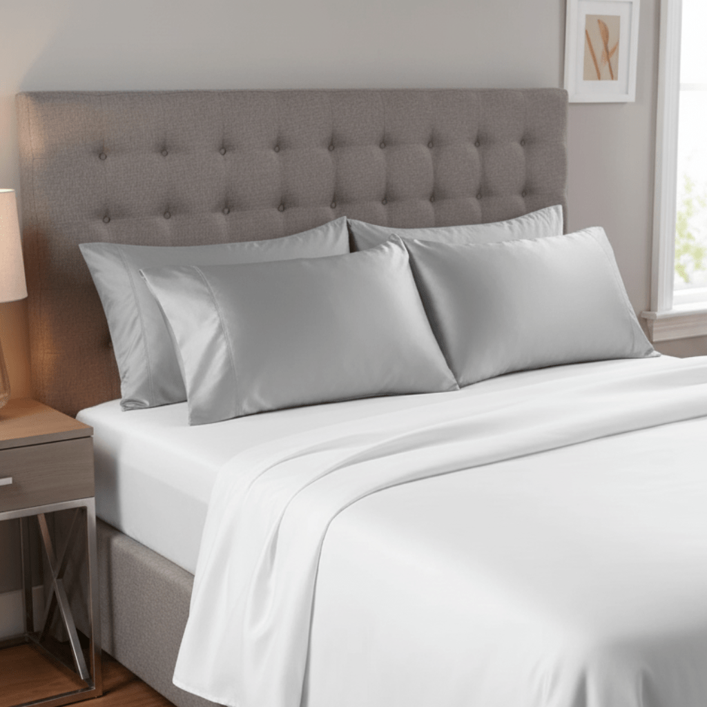Glossnight Satin Pillowcase for Hair and Skin Care Smooth Polyester Fiber Soft Sleep Surface