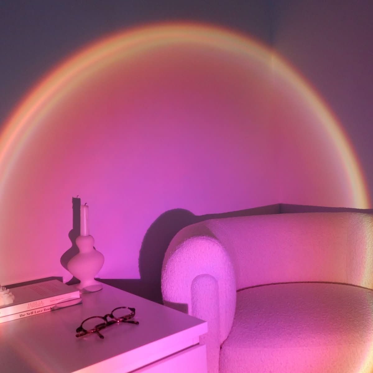 Sunset Projection Lamp LED Ambient Light with 16 Colors and Adjustable 180° Rotatable Head USB Powered