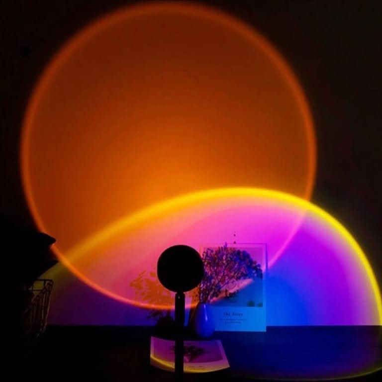 Sunset Projection Lamp LED Ambient Light with 16 Colors and Adjustable 180° Rotatable Head USB Powered