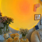 Sunset Projection Lamp LED Ambient Light with 16 Colors and Adjustable 180° Rotatable Head USB Powered