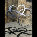 Infinity Heart Wall Decor Iron Sculpture Symbol of Eternal Love Handmade Metal Wall Art