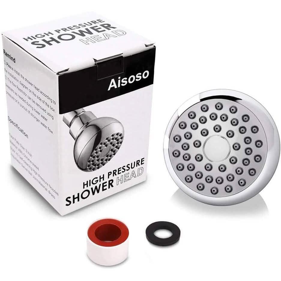 High Pressure Showerhead 3 Inch Anti-Clog Anti-Leak Brass Adjustable Swivel Ball Joint Chrome