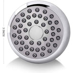 High Pressure Showerhead 3 Inch Anti-Clog Anti-Leak Brass Adjustable Swivel Ball Joint Chrome