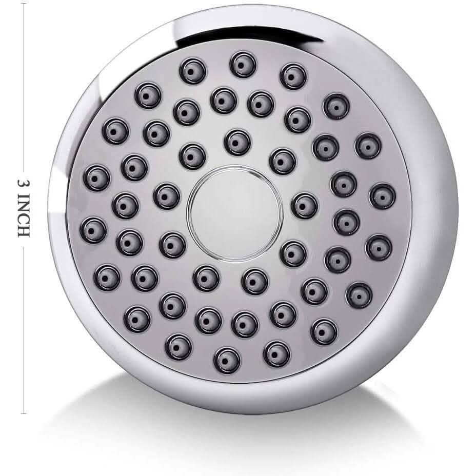 High Pressure Showerhead 3 Inch Anti-Clog Anti-Leak Brass Adjustable Swivel Ball Joint Chrome