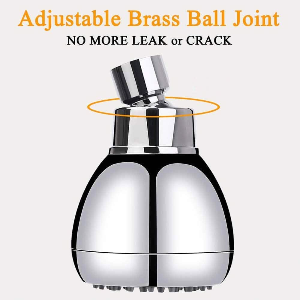 High Pressure Showerhead 3 Inch Anti-Clog Anti-Leak Brass Adjustable Swivel Ball Joint Chrome