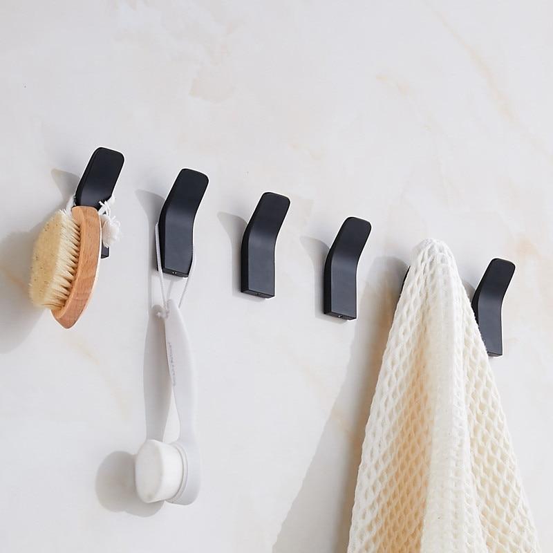 Harrow Brass Wall Hooks Set of 5 Gold Finish Coat Hooks for Hallway Bedroom Bathroom