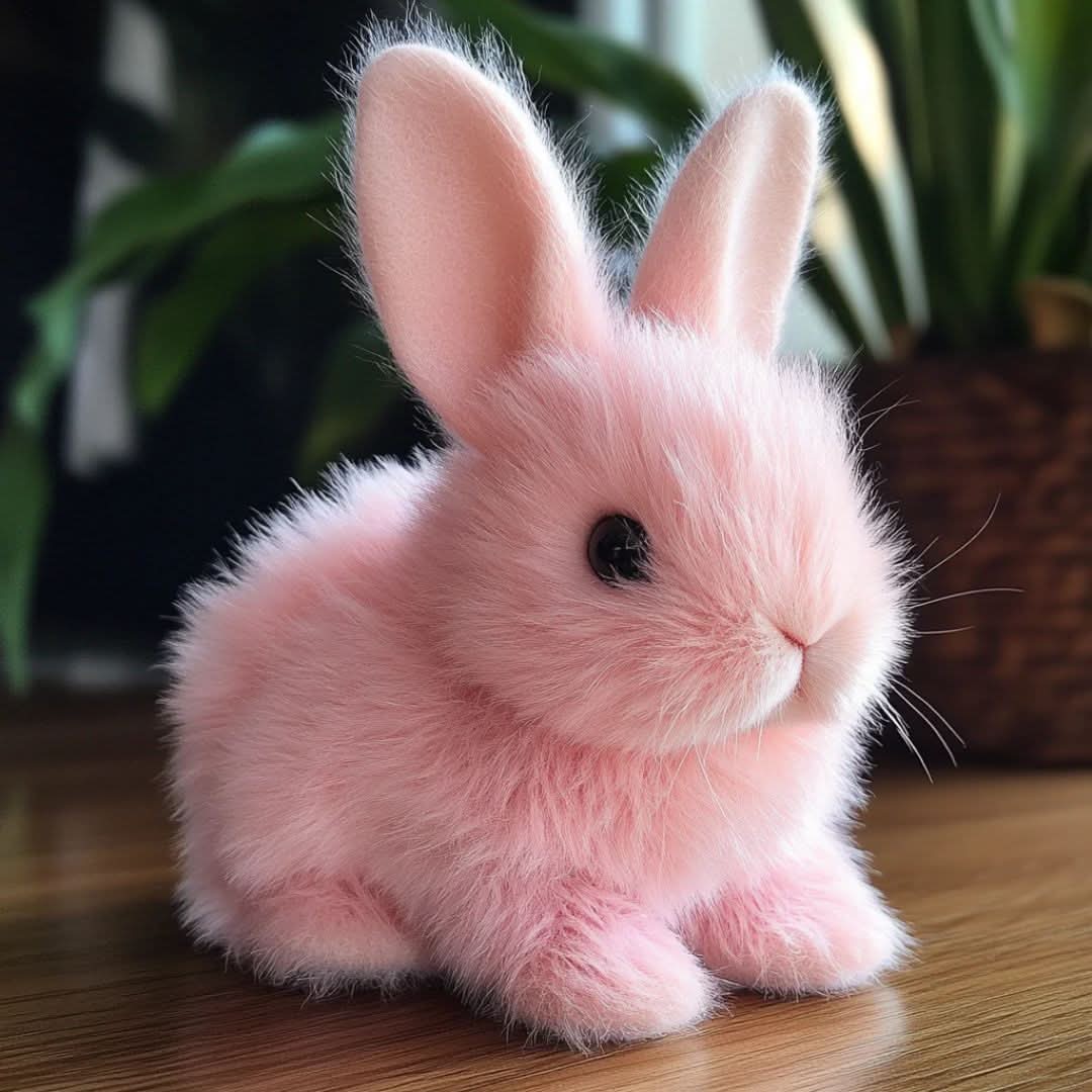 Animated Plush Bunny Toy for Kids Interactive Hopping Rabbit with Nose Twitching and Sounds 15cm Soft Fabric