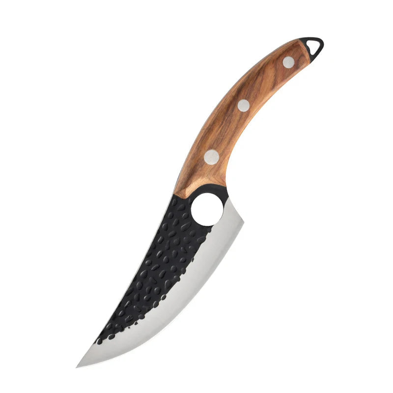 Huusk Japanese Handmade Kitchen Knife 5Cr15mov Stainless Steel Rosewood Handle 25cm