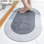 Super Absorbent Non-Slip Bath Mat Fast Drying Mold Resistant Bathroom Rug Durable Design