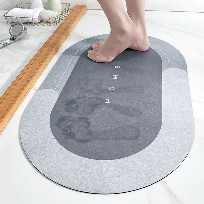 Super Absorbent Non-Slip Bath Mat Fast Drying Mold Resistant Bathroom Rug Durable Design