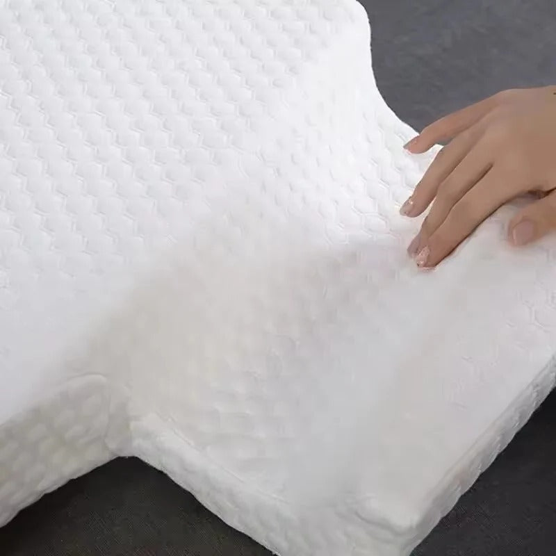 Orthopedic Couple Pillow Memory Foam Side Sleeping Arm Tunnel Cuddle Design Ergonomic Support