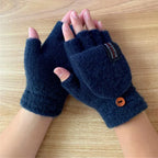 USB Rechargeable Heated Gloves Knitted Fabric One Size Fits Most Adjustable Heat Levels