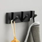 Stainless Steel Foldable Wall Hooks Space-Saving Collapsible Hook Strip for Bathroom and Living Spaces