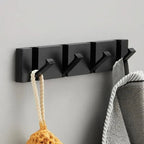 Stainless Steel Foldable Wall Hooks Space-Saving Collapsible Hook Strip for Bathroom and Living Spaces
