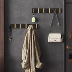 Stainless Steel Foldable Wall Hooks Space-Saving Collapsible Hook Strip for Bathroom and Living Spaces