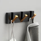 Stainless Steel Foldable Wall Hooks Space-Saving Collapsible Hook Strip for Bathroom and Living Spaces