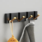 Stainless Steel Foldable Wall Hooks Space-Saving Collapsible Hook Strip for Bathroom and Living Spaces
