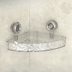 Corner Shower Caddy with Suction Cups Two-Tier Waterproof Bathroom Shelf Organizer