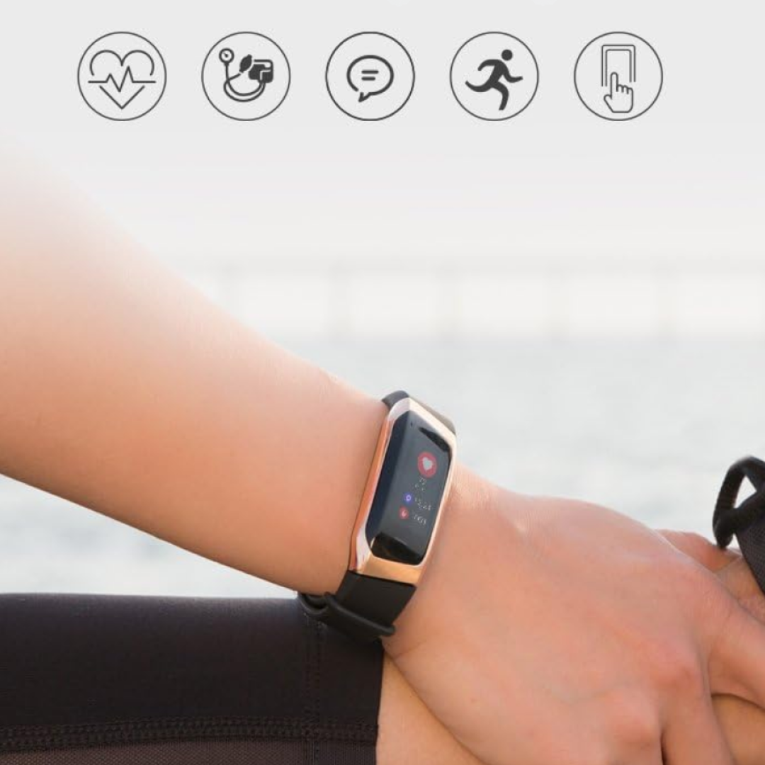 Fitness Tracker Smartwatch with Heart Rate Monitor Blood Pressure Sleep Activity Tracker IP67 Waterproof Compatible with iOS Android