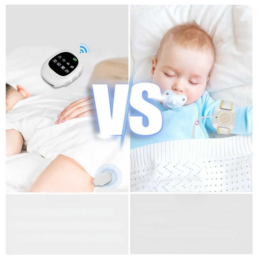 Wireless Bedwetting Alarm for Kids with Vibration Sensor and Remote Receiver White