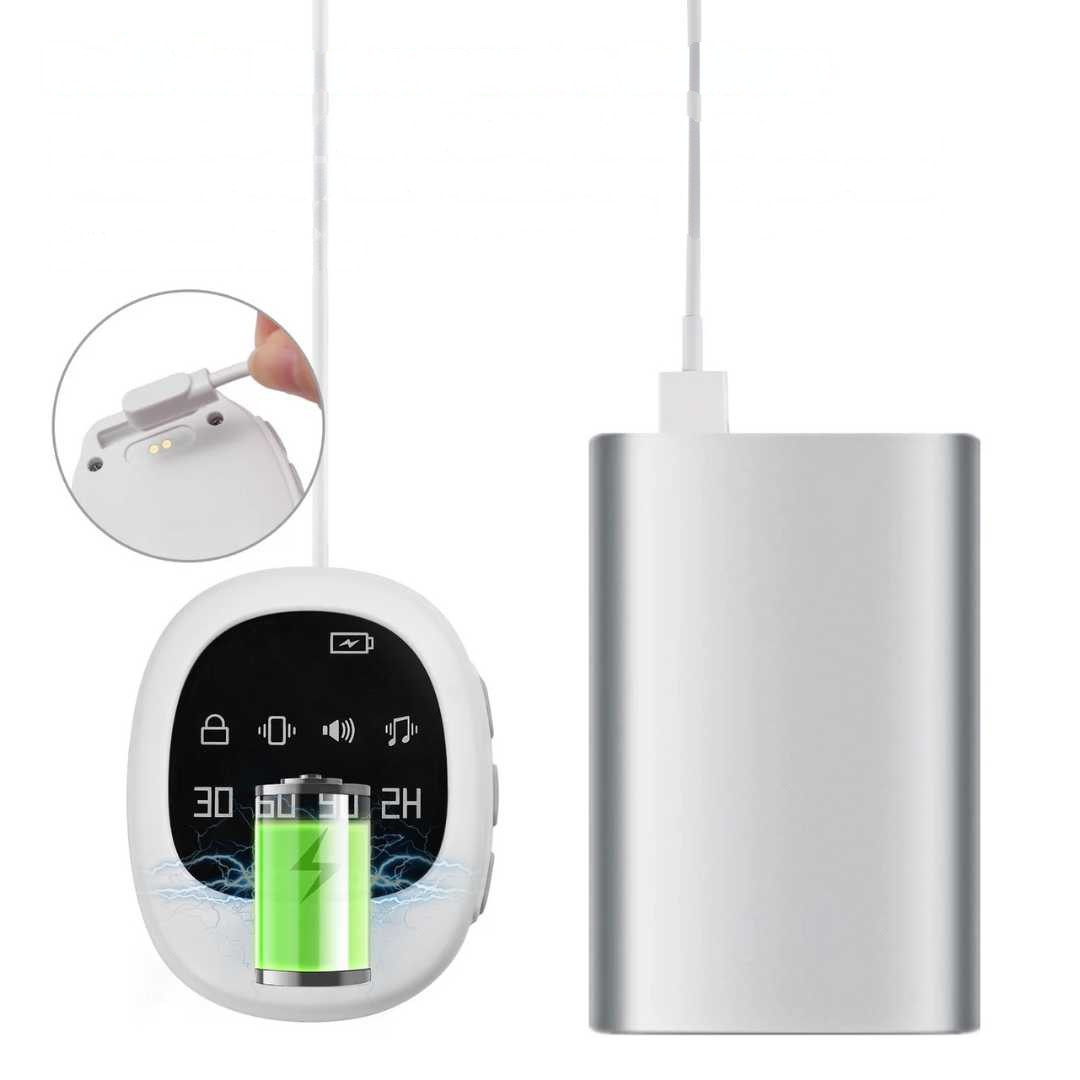 Wireless Bedwetting Alarm for Kids with Vibration Sensor and Remote Receiver White