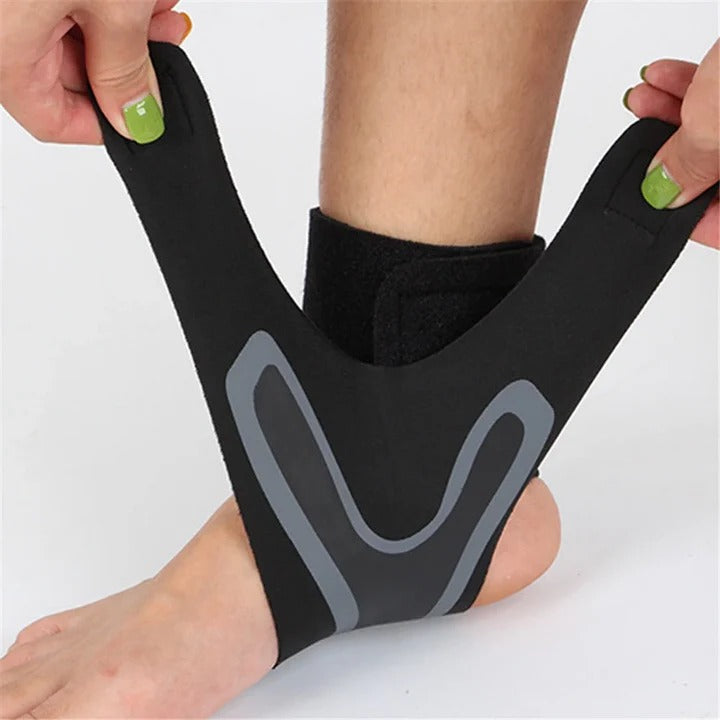 Ankle X-Wrap Compression Sleeve Support Brace for Plantar Fasciitis and Ankle Stability, Black or Beige, One Size