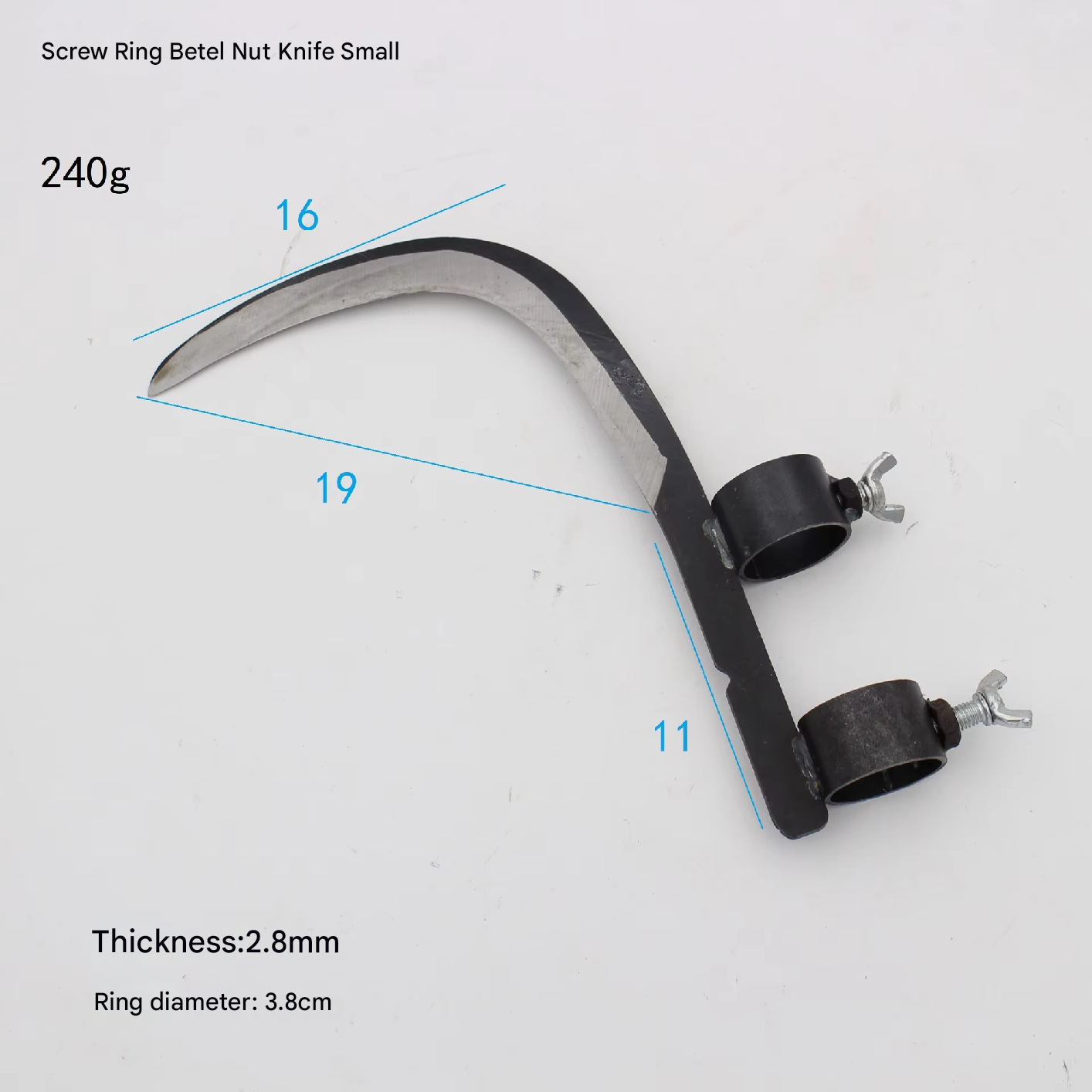 Multi-Purpose Steel Sickle Cutter Head Sharp Double-Edged Adjustable Tension