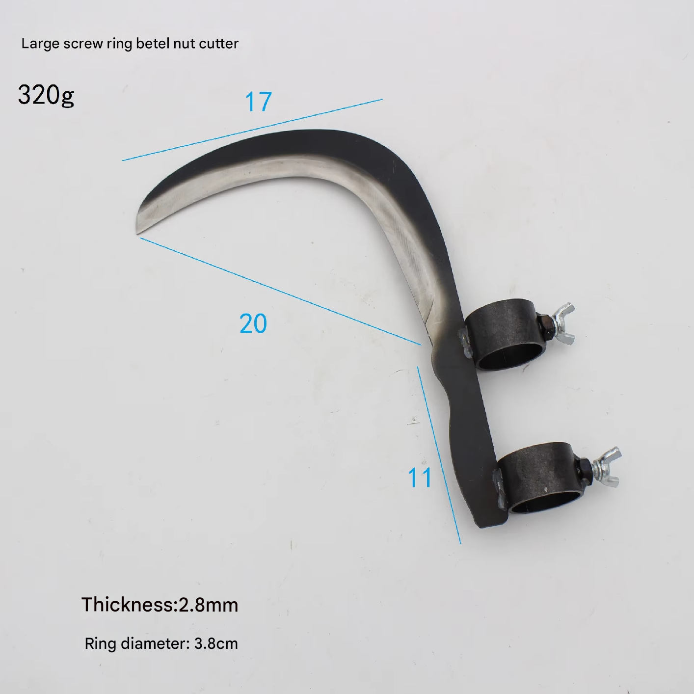 Multi-Purpose Steel Sickle Cutter Head Sharp Double-Edged Adjustable Tension