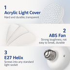 Flower Pattern Energy Saving Ceiling Fan Lamp with Remote Control LED Light Modern 6-Blade Quiet Operation