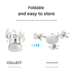 Multi Cooler Fast Ceiling Fan Light with Foldable Blades and Remote Control LED Lighting