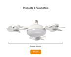 Multi Cooler Fast Ceiling Fan Light with Foldable Blades and Remote Control LED Lighting