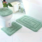 SoftStep Luxe Bath Mat Set 2-Piece Microfiber Non-Slip Quick-Drying Washable Bathroom Rugs