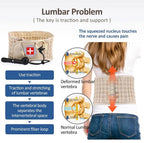 Chiropractic Decompression Belt with Adjustable Air Traction Waist Brace for Back Pain Relief and Support