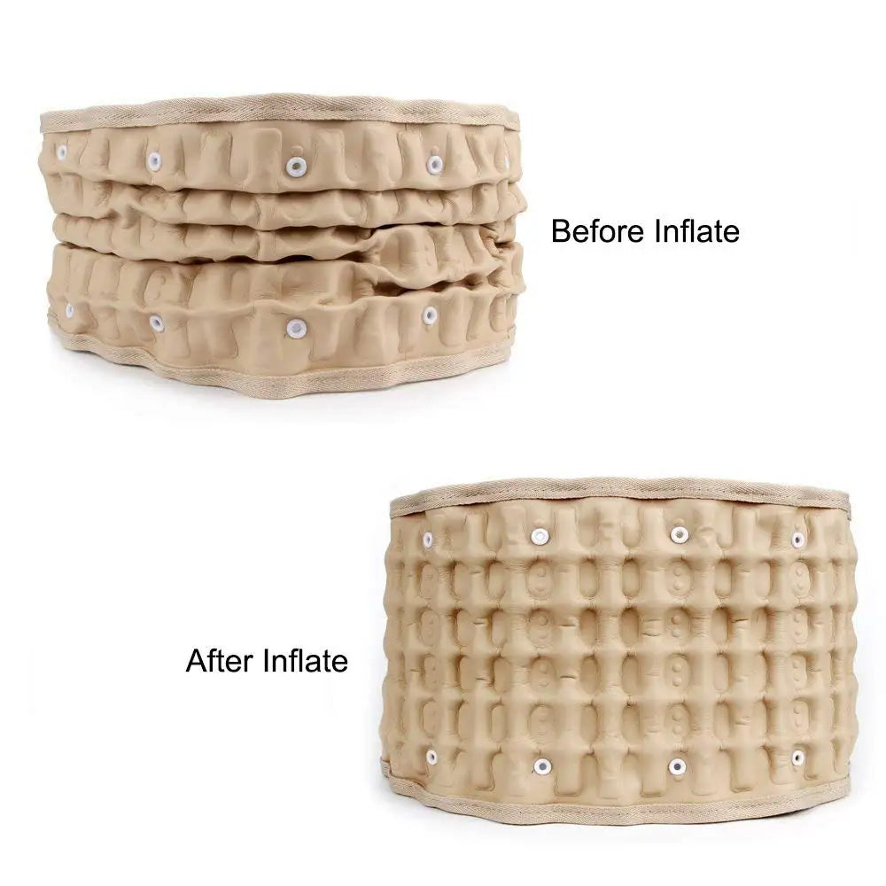 Chiropractic Decompression Belt with Adjustable Air Traction Waist Brace for Back Pain Relief and Support
