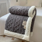Reversible Sherpa Fleece Blanket 50x60 Soft Lightweight Cozy Machine Washable