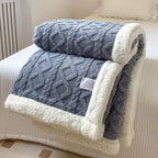 Reversible Sherpa Fleece Blanket 50x60 Soft Lightweight Cozy Machine Washable