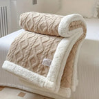Reversible Sherpa Fleece Blanket 50x60 Soft Lightweight Cozy Machine Washable