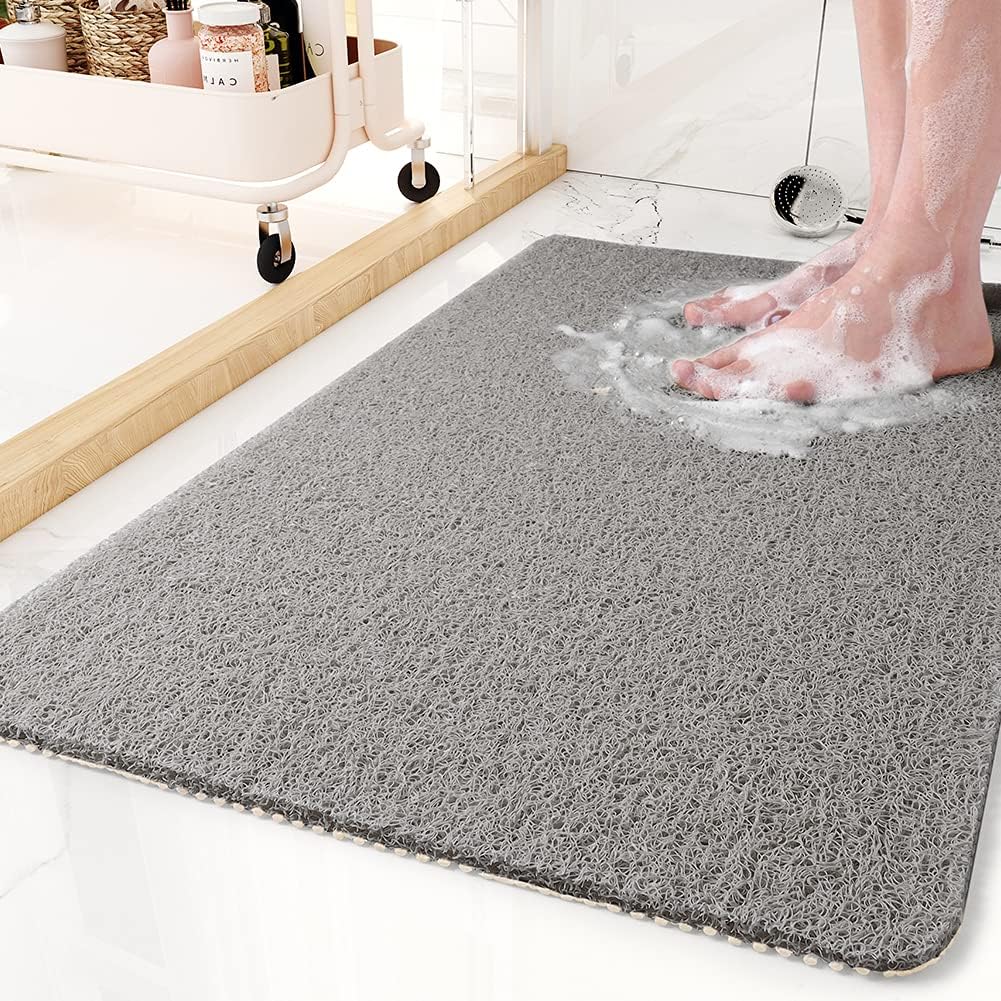 Non-Slip Shower Mat Soft Fabric Quick Drainage Customizable Size Machine Washable