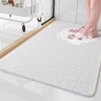 Non-Slip Shower Mat Soft Fabric Quick Drainage Customizable Size Machine Washable