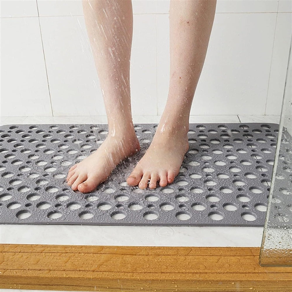 Non-Slip Antibacterial Shower Mat Slip-Resistant Bath Rug Easy to Clean Durable