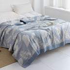 Harrow Soft Japanese Throw Blanket 100% Cotton Anti-Pilling Cozy Bedspread for Single and Double Beds