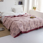 Harrow Soft Japanese Throw Blanket 100% Cotton Anti-Pilling Cozy Bedspread for Single and Double Beds