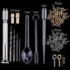 Jewelry Making Beginner Kit with 15 Resin Molds, Opal Pigments, Tools for DIY Earrings Necklaces Bracelets